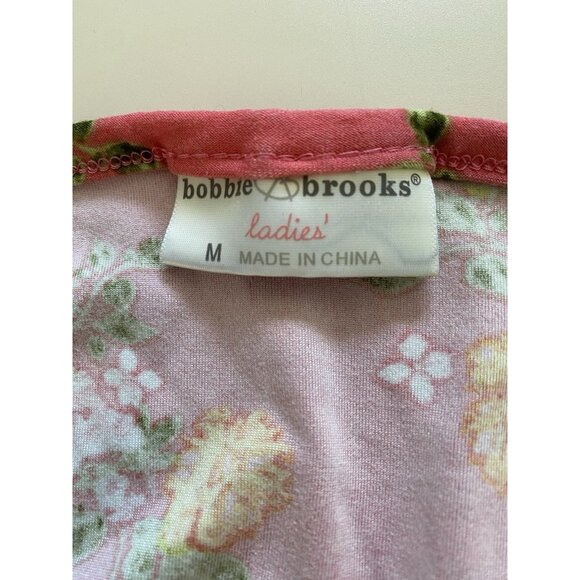Bobbie Brooks Womens Size Medium Pink Floral Sharkbite Hem Tunic Top - Picture 4 of 8